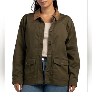 🔹️DASH🔹️Classic Long Sleece Olive Barn Jacket for Women